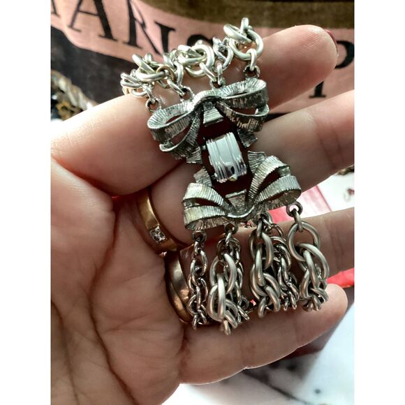 Vintage Lisner Silver Multi-Strand Bracelet - Picture 2 of 3